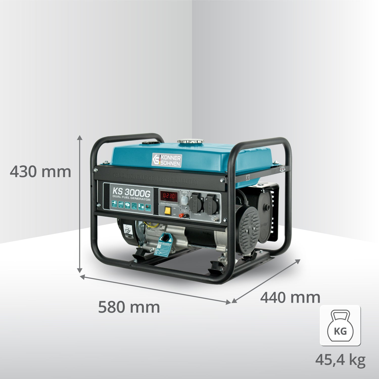 LPG/Gasoline Generator "Könner & Söhnen" KS 3000G (Refurbished Excellent)
