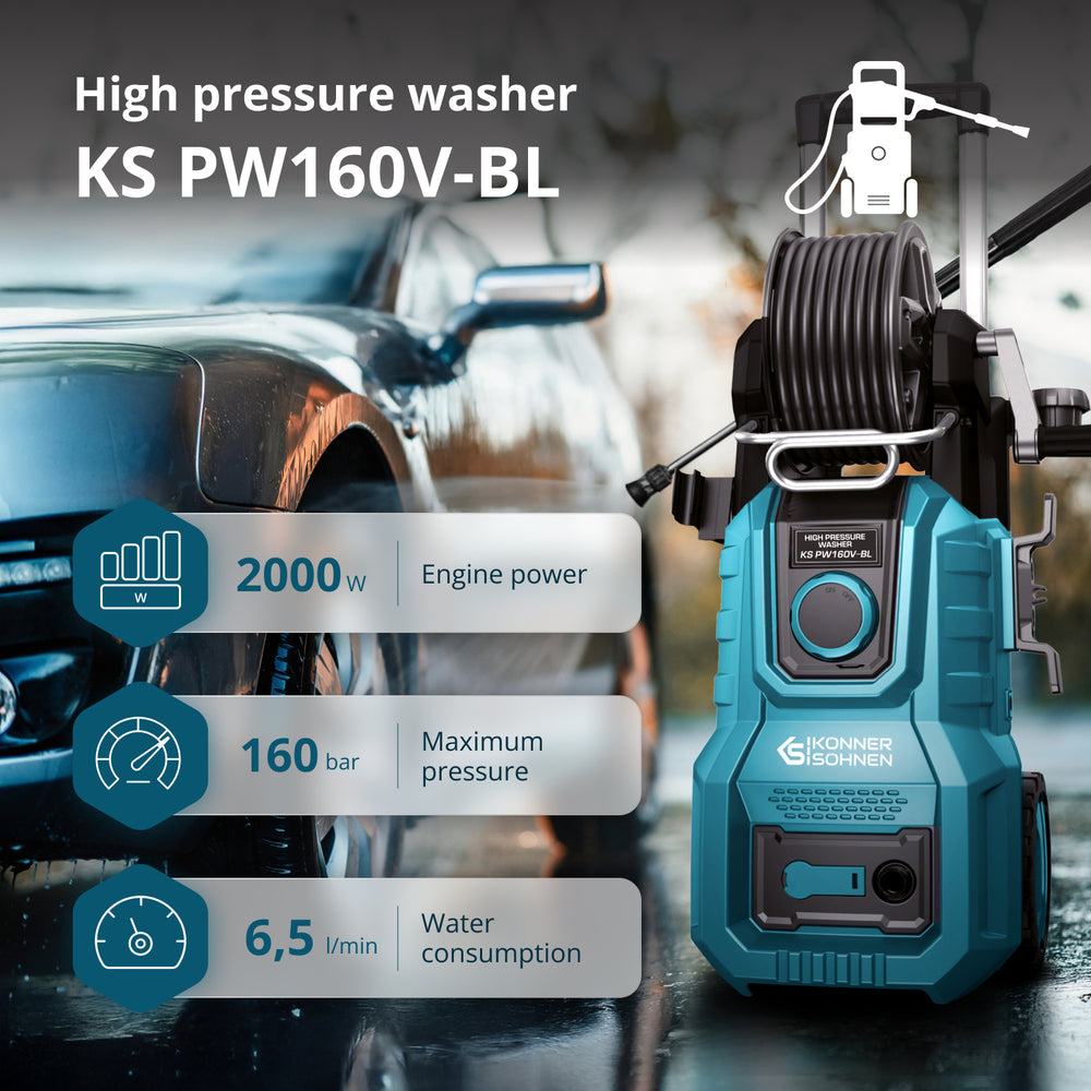 غسالة ضغط عالي KS PW160V-BL