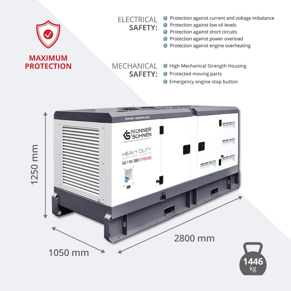 محطة طاقة ديزل ثلاثية الطور KS 110-3BE