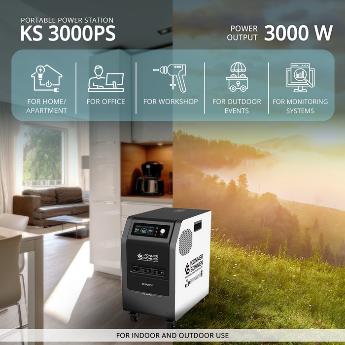 محطة طاقة شمسية محمولة KS 3000PS
