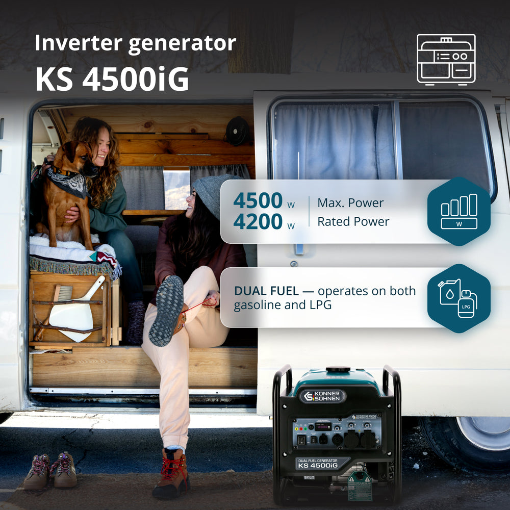 مولد عاكس ثنائي الوقود KS 4500iG