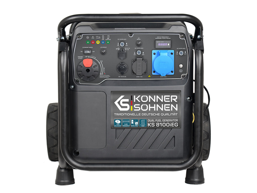 مولد كهرباء عاكس يعمل بالغاز البترولي المسال/البنزين KS 8100iEG