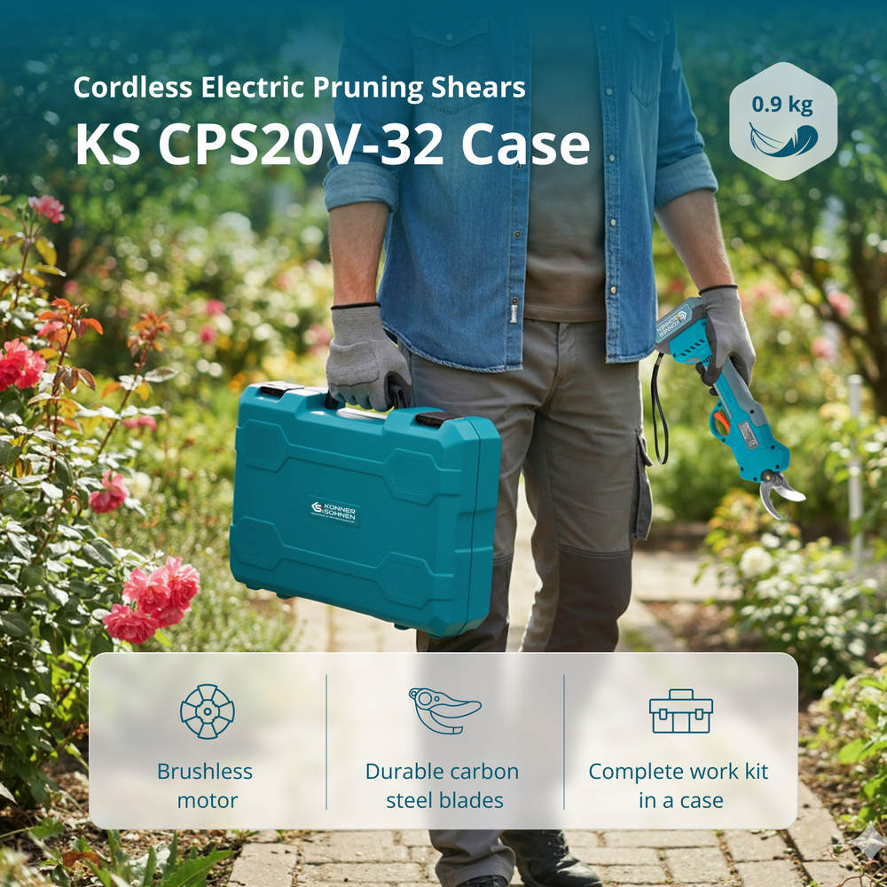مقصات تقليم كهربائية لاسلكية KS CPS20V-32 مع حقيبة
