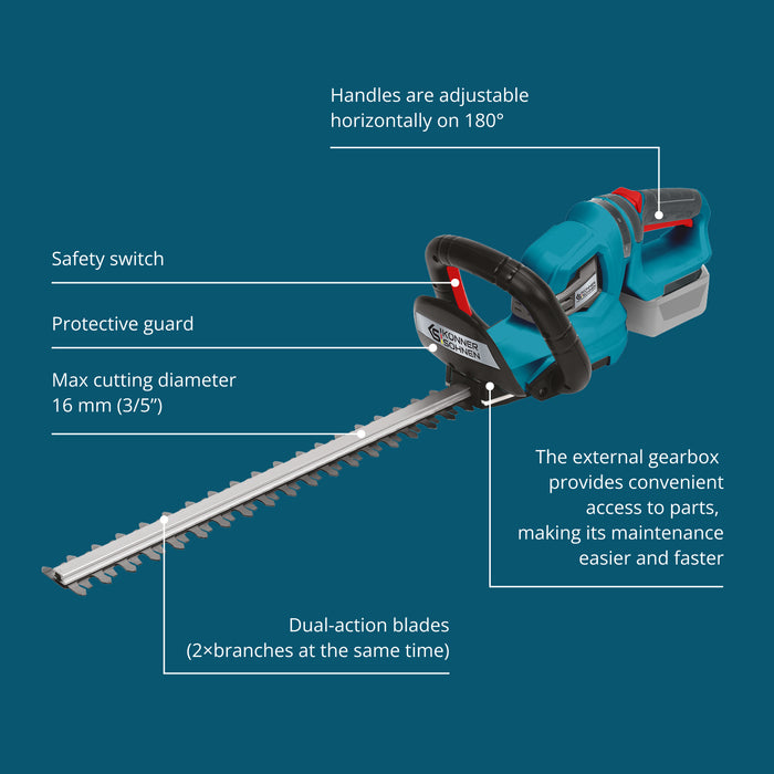 مقص تحوط لاسلكي KS HT-20V