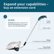 Cordless 2 in 1 Grass Shear and Hedge Trimmer with Telescopic Extension Pole KS SHT-20V + Extension Pole thumbnail