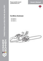 Cordless chainsaw KS CS20V-12, KS CS40V-14, KS CS40V-16