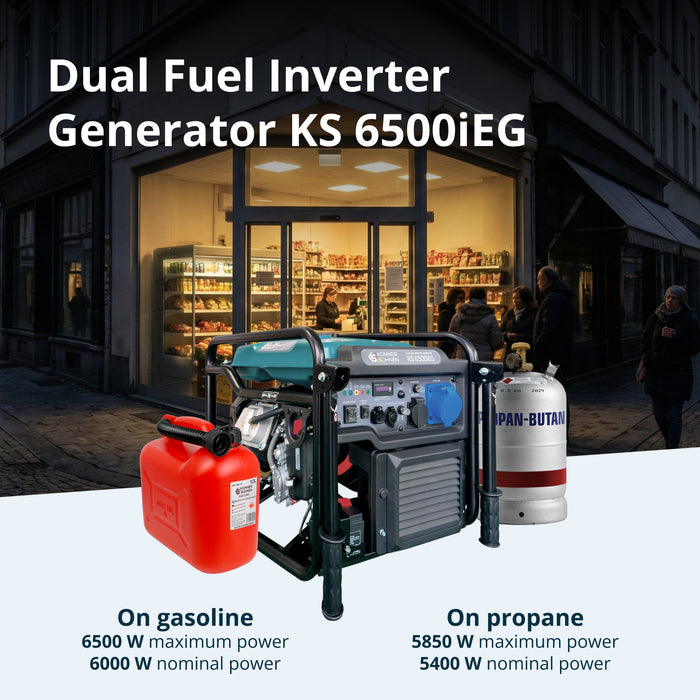 مولد عاكس ثنائي الوقود KS 6500iEG
