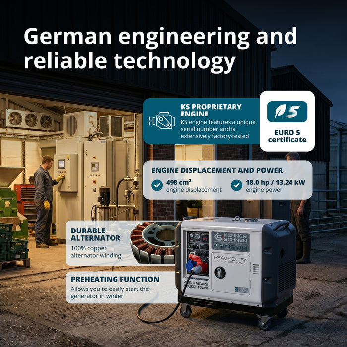 مولد ديزل "Könner & Söhnen" KS 9300DE-1/3 ATSR (EURO V)