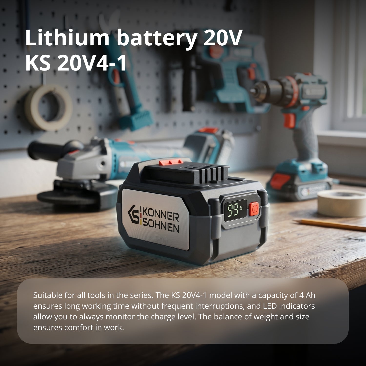 بطارية ليثيوم 20 فولت KS 20V4-1