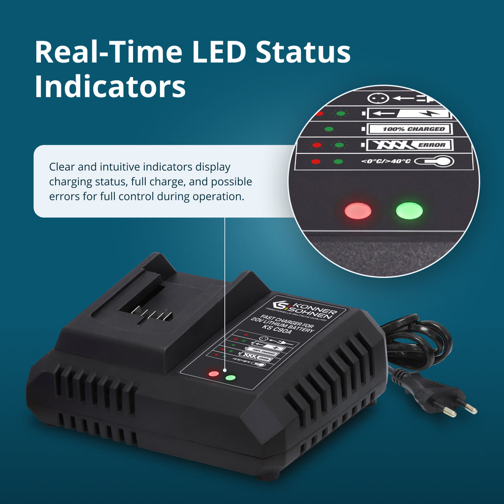 Fast Charger for 20V lithium battery KS C90A