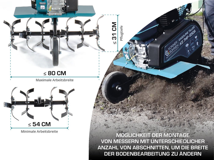 آلة حرث تعمل بالبنزين KS 7HP-850A