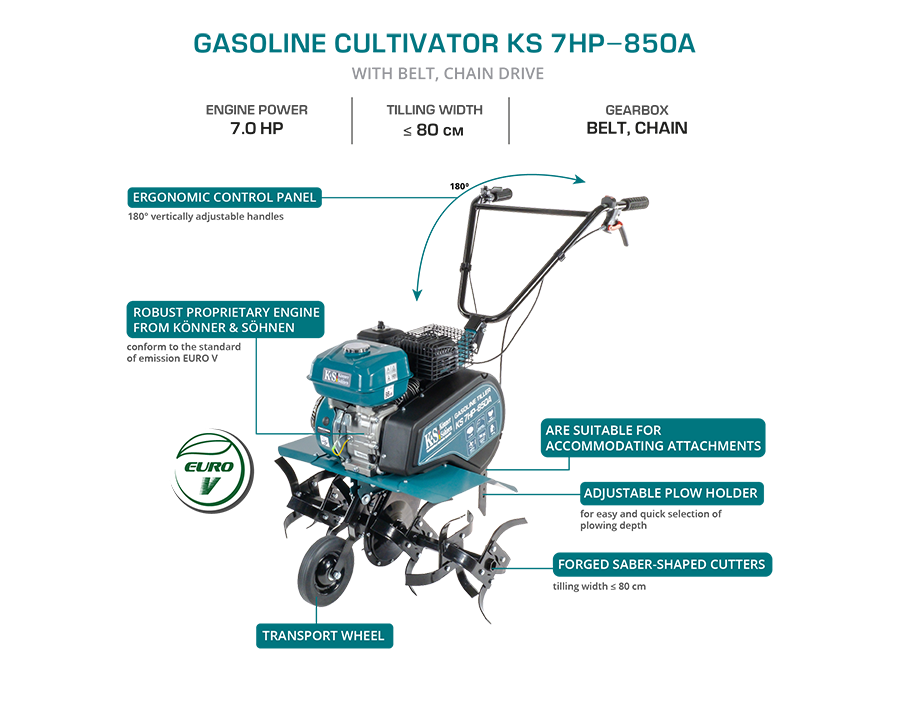 آلة حرث تعمل بالبنزين KS 7HP-850A