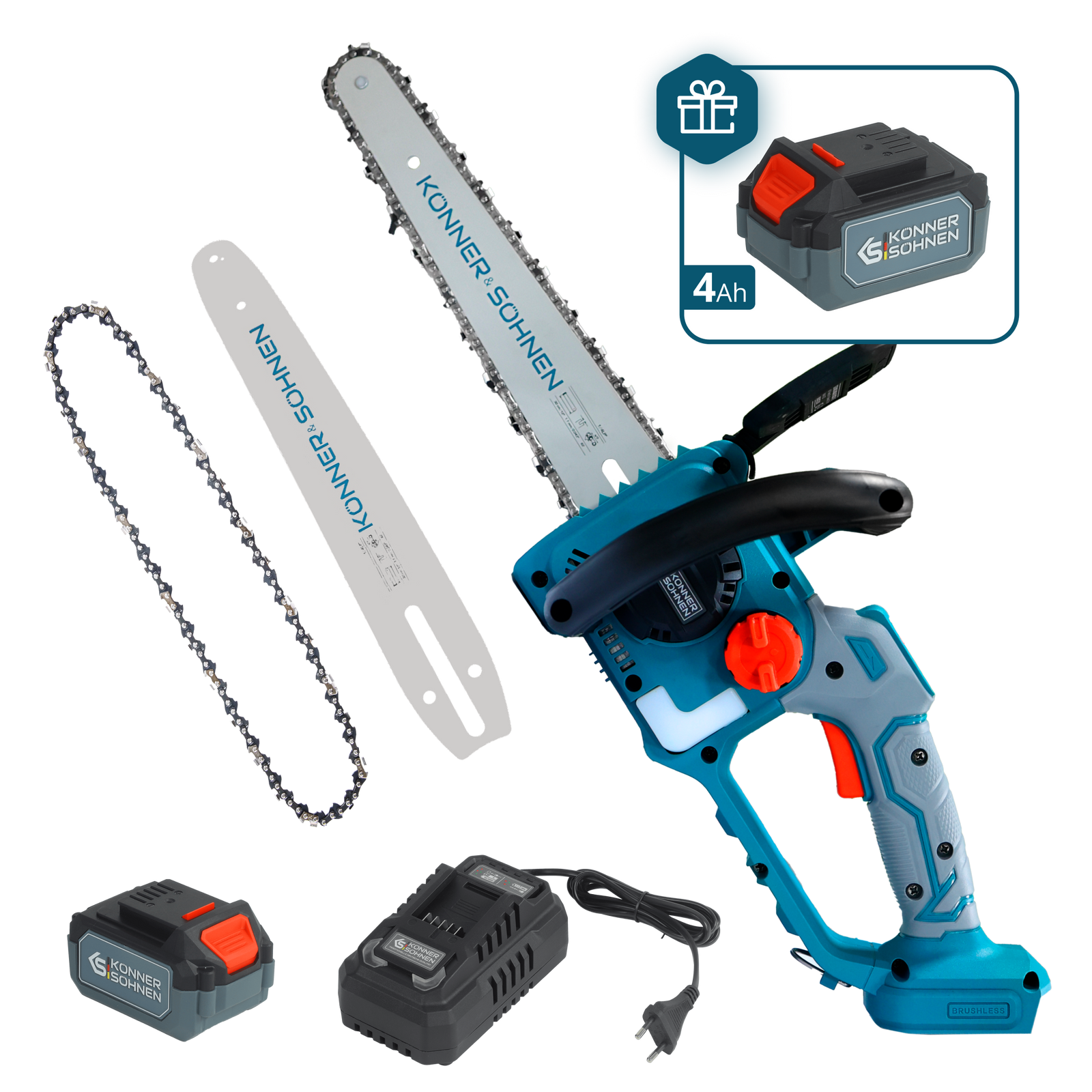 منشار جنزير صغير لاسلكي KS MCS20V-12 SET