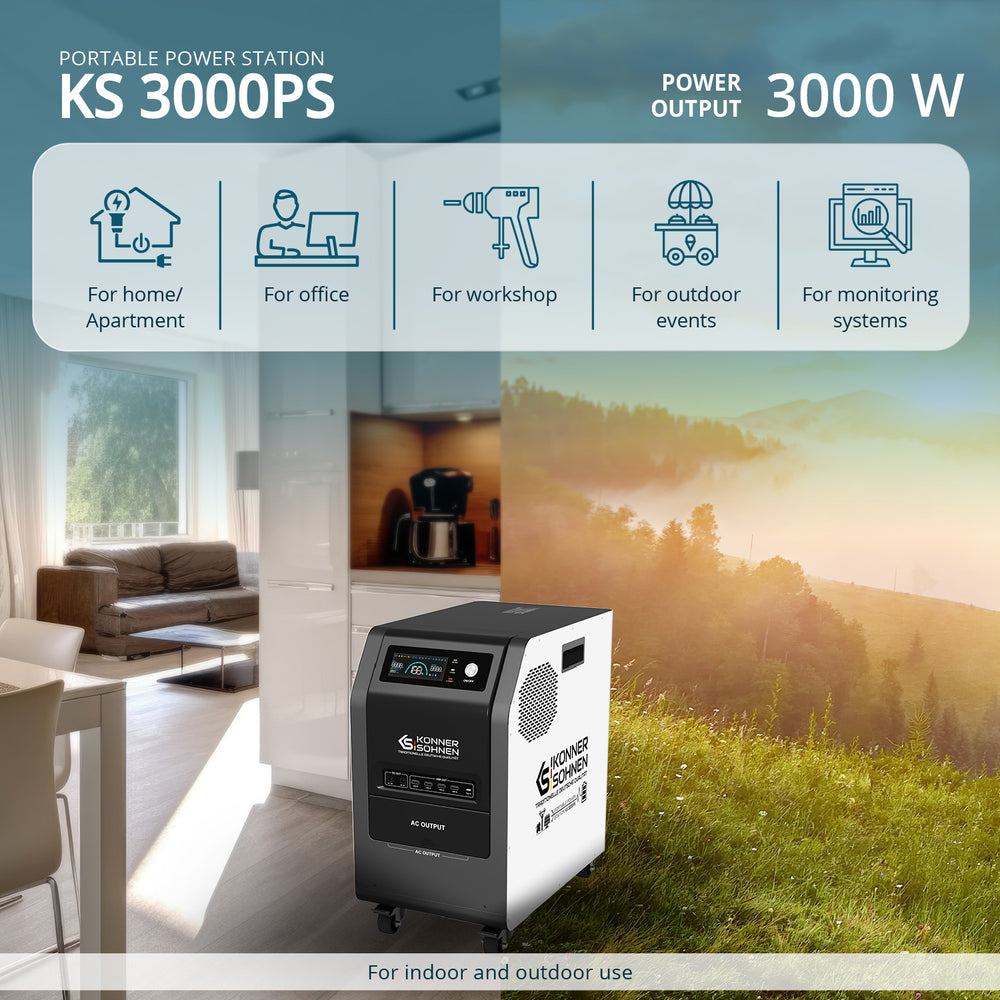 محطة الطاقة المحمولة KS 3000PS 3 في 1