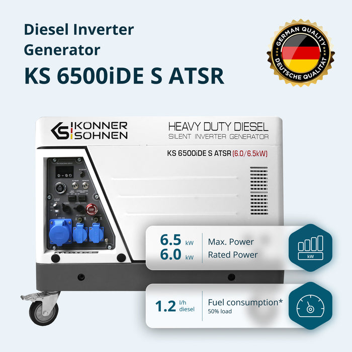 مولد عاكس ديزل في غلاف عازل للصوت KS 6500iDE S ATSR