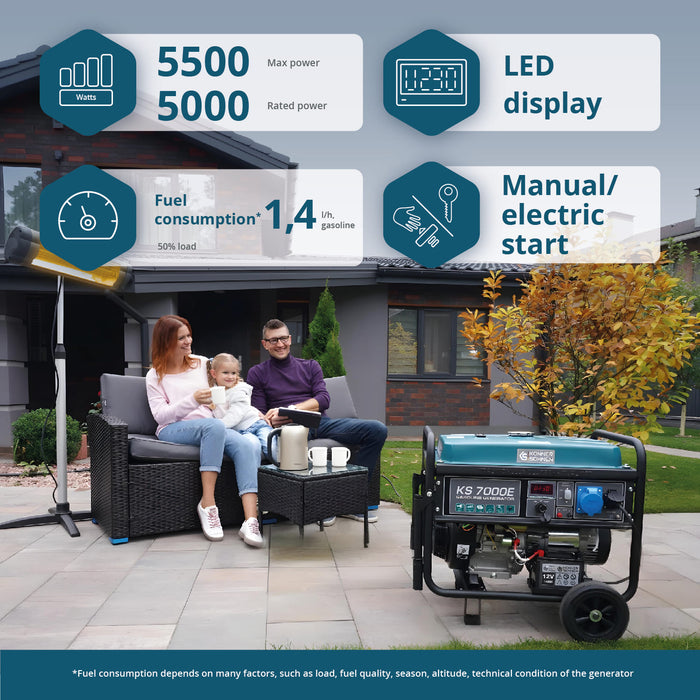 مولد بنزين "Könner & Söhnen" KS 7000E