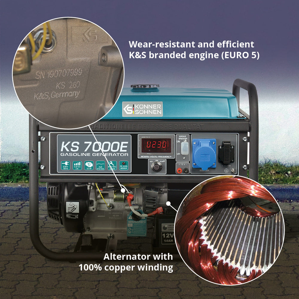 مولد بنزين "Könner & Söhnen" KS 7000E
