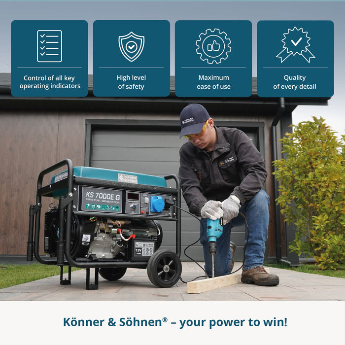 مولد غاز البترول المسال/البنزين "Könner & Söhnen" KS 7000E G