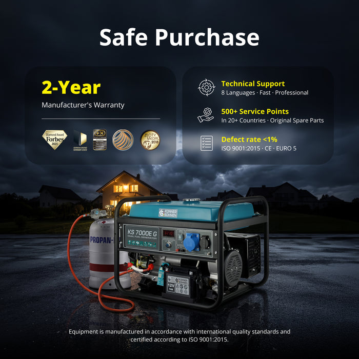 LPG/Petrol generator KS 7000E G
