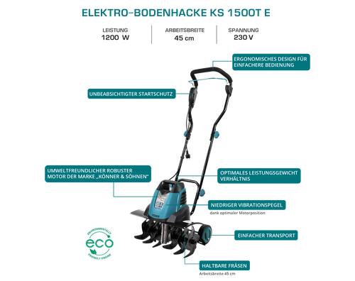 Electric tiller KS 1500T E